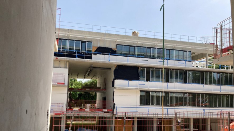The construction site of the Maison de l’entreprise, with its eco-responsible buildings, is making rapid progress in Nîmes