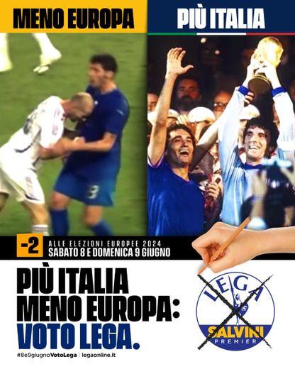 “Less Europe, more Italy”, Italian Minister Matteo Salvini attacks Zidane, in the context of the European elections