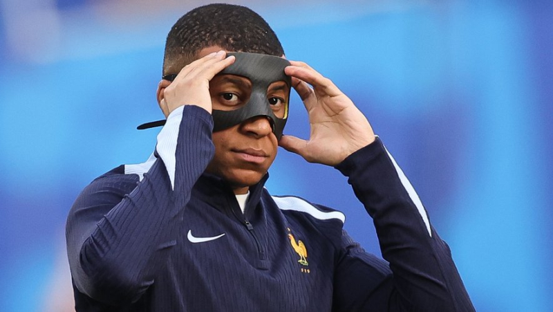 Euro 2024: protected by his mask, Kylian Mbappé played again and scored with the French team, five days after his broken nose