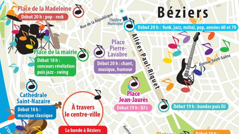 Music festival in Béziers: all the places to enjoy the evening