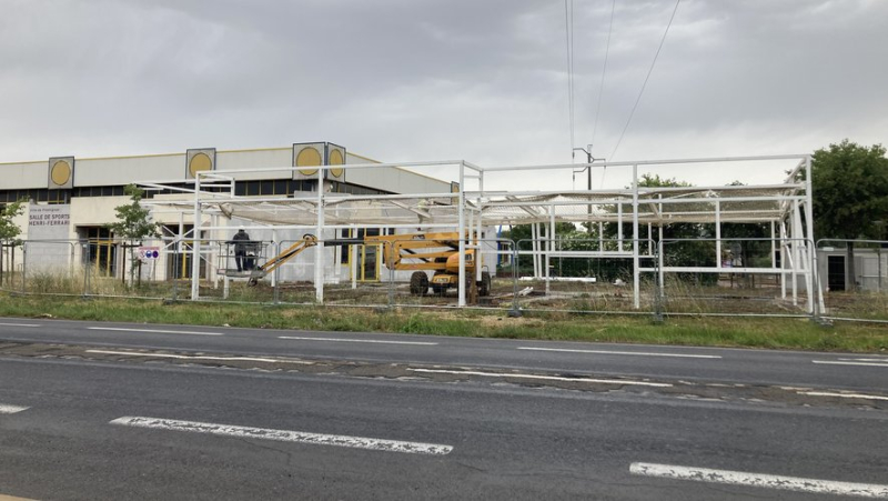 The future Frontignan Thau Handball reception room begins to be built