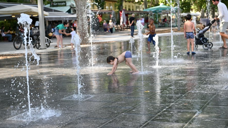 Coup de chaud à Montpellier avec un ressenti de 36° ce vendredi, les fontaines de l’Esplanade ont trouvé leur public