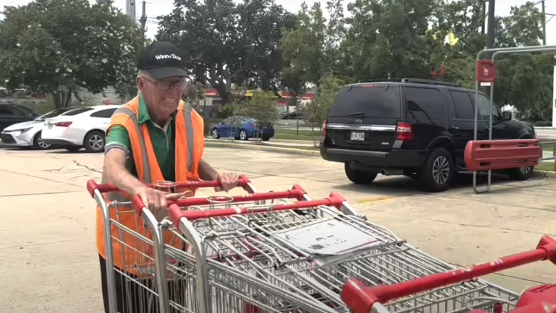 US Army Veteran Forced to Work at 90: Pushing Carts in Supermarket