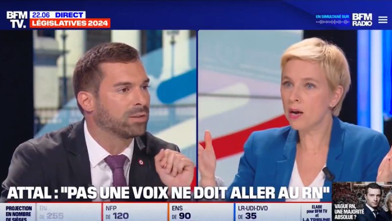 VIDEO. "You are defending the Islamic Republic": RN Julien Odoul and Insoumise Clémentine Autain clash live on air