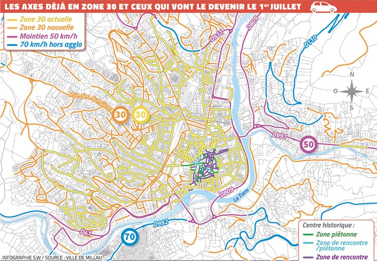 "The exception will become the rule": towards the generalization of 30 km/h in the streets of Millau from July 1