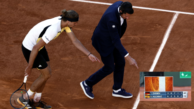 VIDEO. "It&#39;s not possible": a referee&#39;s mistake changed a lot of things in the Roland-Garros final between Zverev and Alcaraz
