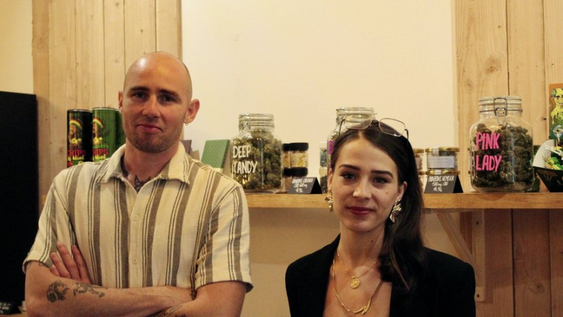 Uma Thibault and Mario Proust, young Lodévois, opened La Cannabisserie in Millau, a CBD store