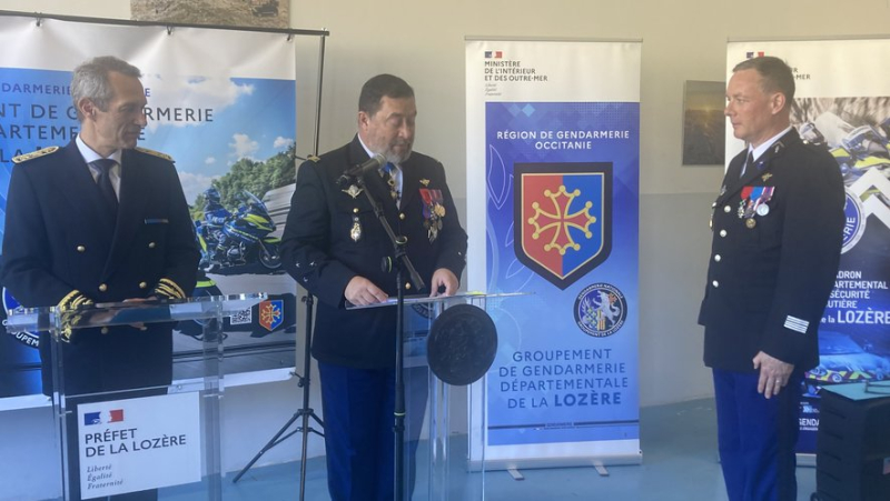 Colonel Michel, commander of the Lozère gendarmerie group, leaves the department