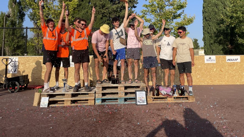 The bike polo championship at Montcalm Park in Montpellier comes to an end