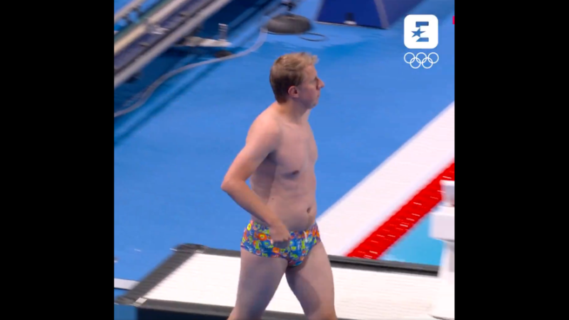 VIDEO. Paris 2024 Olympics: he dives into the Olympic pool in multi-colored underwear and becomes the new star of the Games