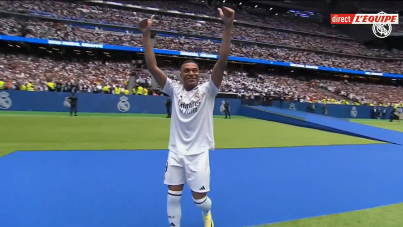 VIDEO. Football: “Uno, dos, tres, Hala Madrid”, discover the images of Kylian Mbappé’s presentation at Real Madrid