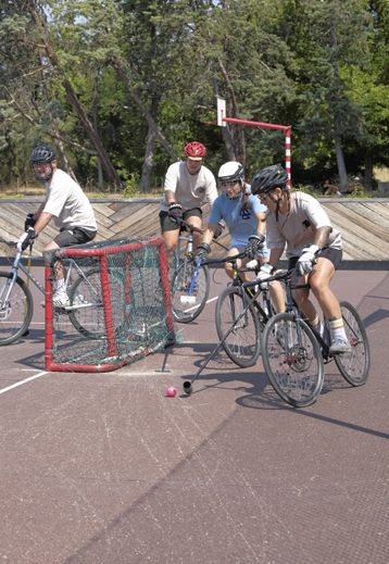 The bike polo championship at Montcalm Park in Montpellier comes to an end