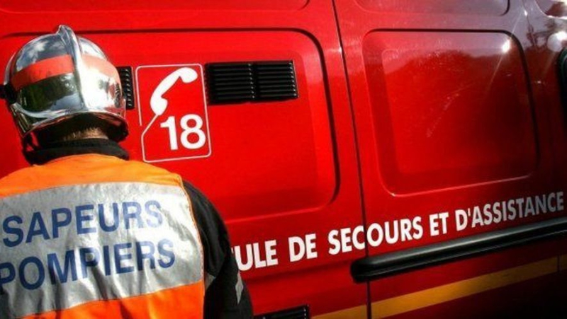 A kitchen of a farmhouse in the Cévennes, north of Gard, invaded by flames after an electric meter fire