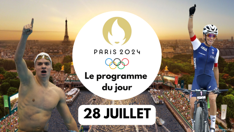 Paris 2024 Olympic Games: Léon Marchand takes to the track, Pauline Ferrand-Prévot aims for gold... discover the full program for Sunday July 28