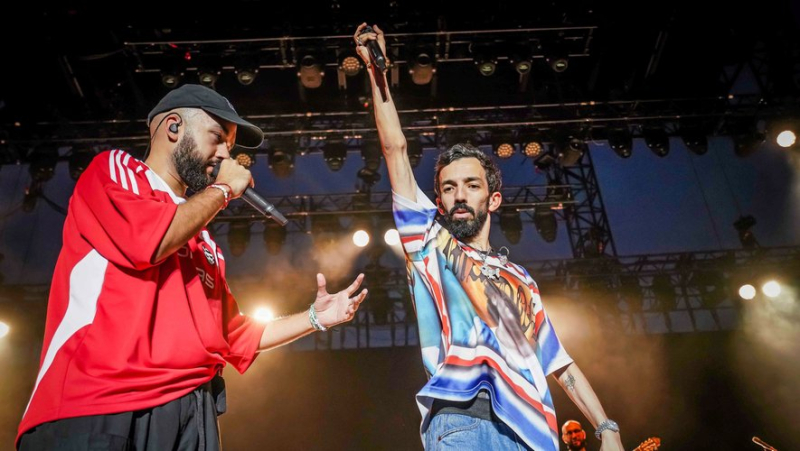 The Toulouse gladiators Bigflo and Oli at the end of the Nîmes Festival