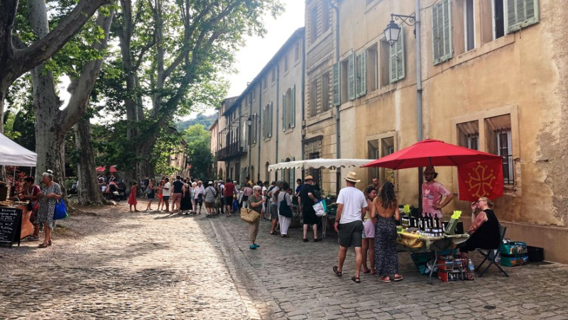 Villeneuvette: an organic market with music, every Tuesday evening in the summer, it&#39;s fantastic