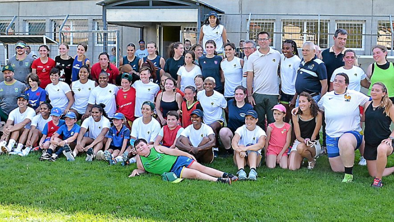 Les joueuses brésiliennes de rugby à sept ont eu de beaux échanges avec les Sud Aveyronnais à Saint-Affrique