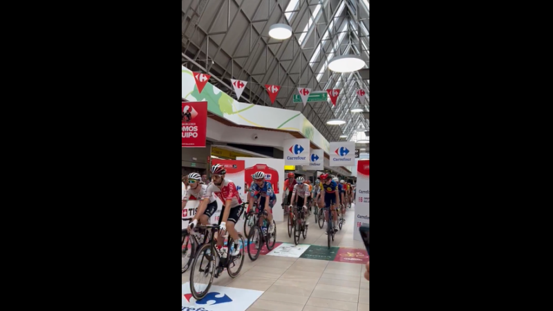 VIDEO. "We do the race or the races ?", the riders set off from a supermarket during the 6th stage of the Vuelta