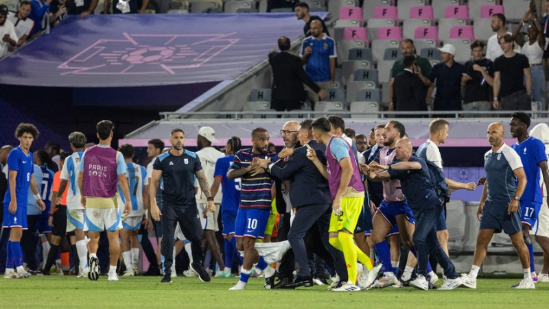 "I think you need a private discussion": Cédric Doumbé provokes Otamendi after the France-Argentina fight at the Paris 2024 Olympics