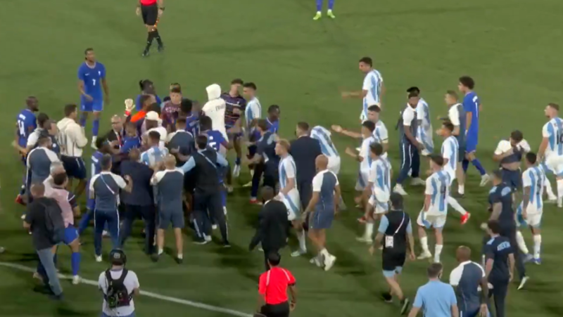 VIDEO. France – Argentina quarter-final: a fight breaks out at the end of the match in the locker room, a Frenchman sent off