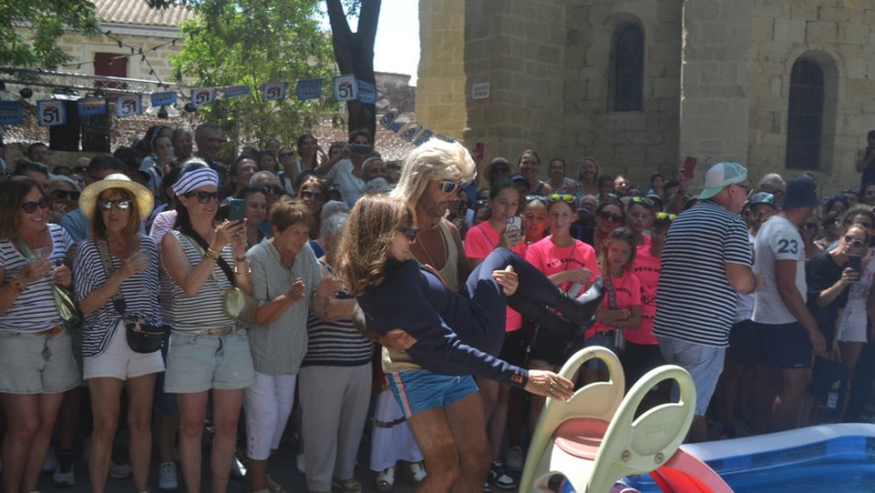 EN IMAGES. Léon Marchand, Arielle Dombasle... une parodie déjantée des JO de Paris 2024 à la fête votive du Cailar