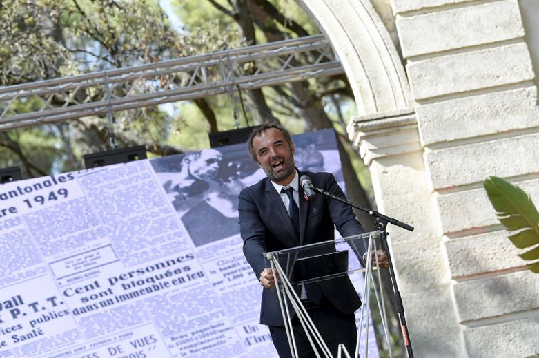 Jean-Michel Baylet, Michaël Delafosse, Kamel Chibli et François-Xavier Lauch souhaitent un joyeux anniversaire à Midi Libre