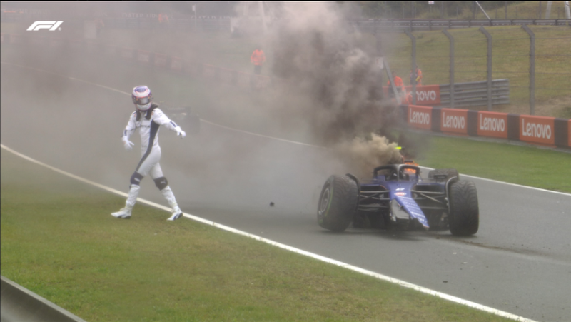 VIDEO. Car on fire, race neutralized… the huge accident of F1 driver Logan Sargeant during free practice in the Netherlands