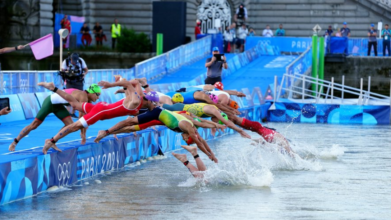 "There was no objection to swimming": despite the Seine&#39;s pollution threshold being exceeded, triathletes at the 2024 Paris Olympics swam there