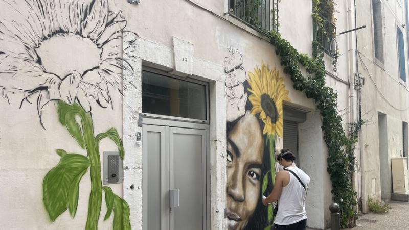 In Sète, a stone&#39;s throw from Rue de Tunis, a new graffiti is growing on the walls