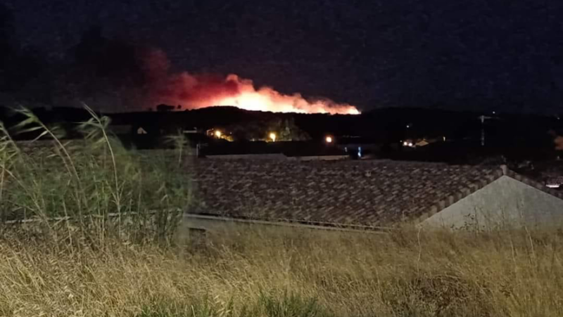 A fire breaks out late in the evening in Nissan lez Ensérune