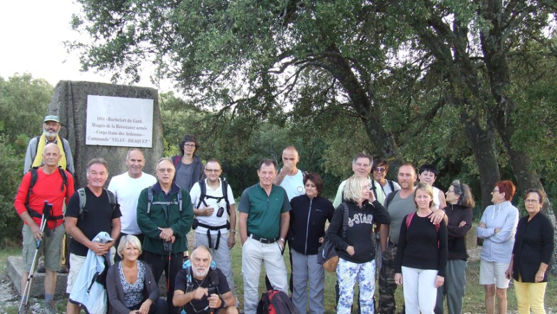 Around thirty walkers in the footsteps of the Vigan-Braquet Commando from St-Pons-la-Calm to Sabran