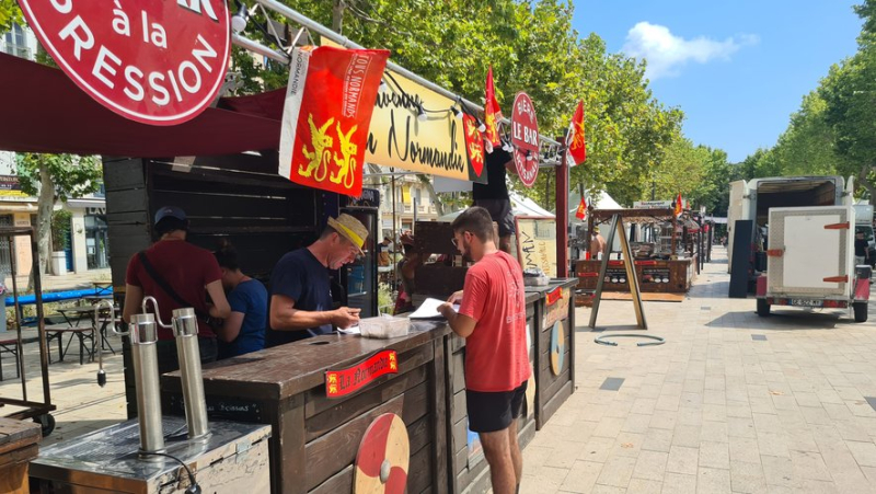 Béziers Fair 2024: Already a lot of red and white to dress the Alleys