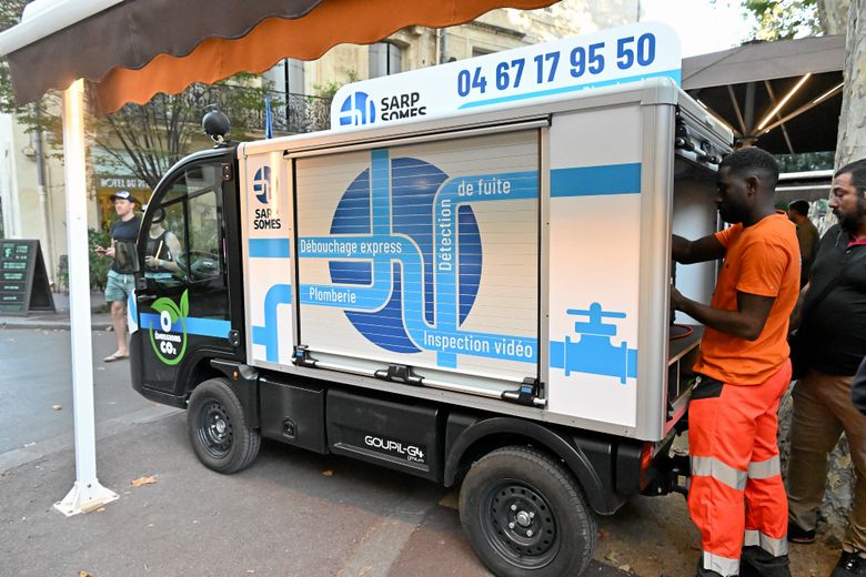 Plumbing, leaks, sanitation… what is this strange little electric vehicle that is setting off to attack the Écusson in Montpellier ?