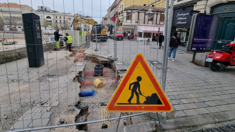 Construction site of the future Aristide-Briand car park in Sète: the first compensation for traders, soon to be put to the vote