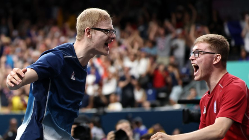 VIDEO. Célébration d’Alexis Lebrun aux Championnats de France : "La première fois que je le bats, je monte sur la table", rigole Félix Lebrun