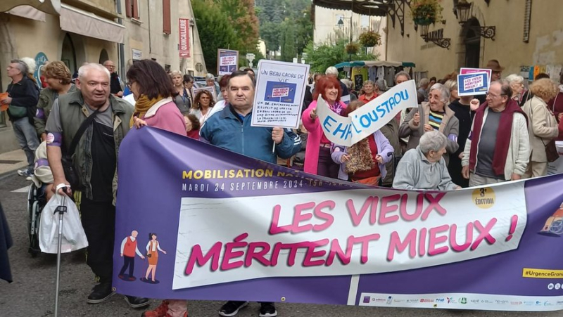 "Les vieux méritent mieux !" Ehpads et retraités dans la rue pour un vrai "bien vieillir"