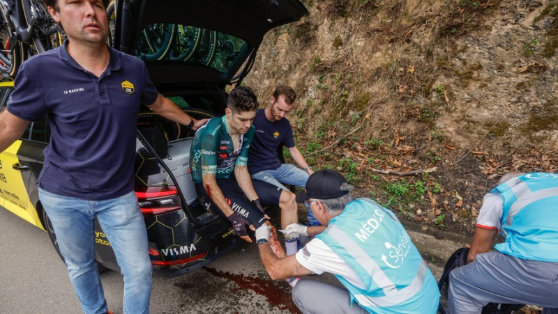 VIDEO. Cycling: after a violent fall, Wout Van Aert forced to abandon the Tour of Spain