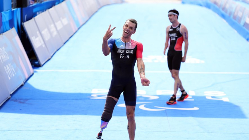 Paris 2024 Paralympic Games: Alexis Hanquinquant, flag bearer of the French delegation, retains his title in PTS4 para triathlon