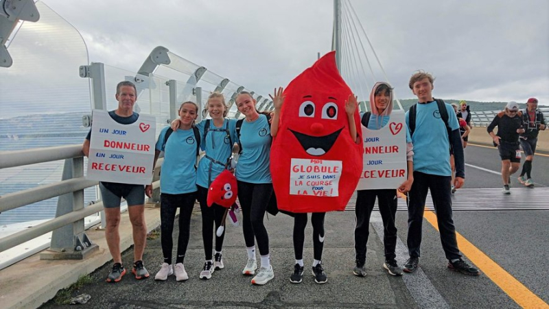 Emma, ​​Antonin, Maëva… and the others in sneakers to promote blood donation during the viaduct race