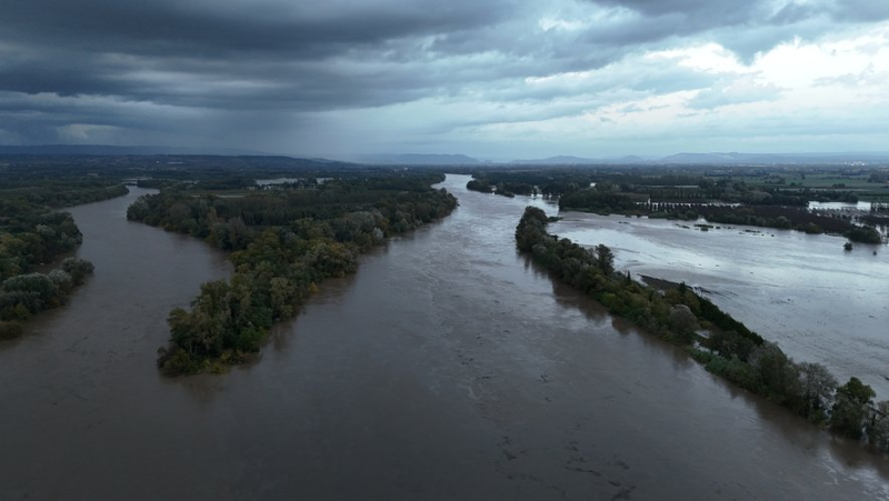 Découvrez les images aériennes de la crue du Rhône et de l'Ardèche à Pont-Saint-Esprit