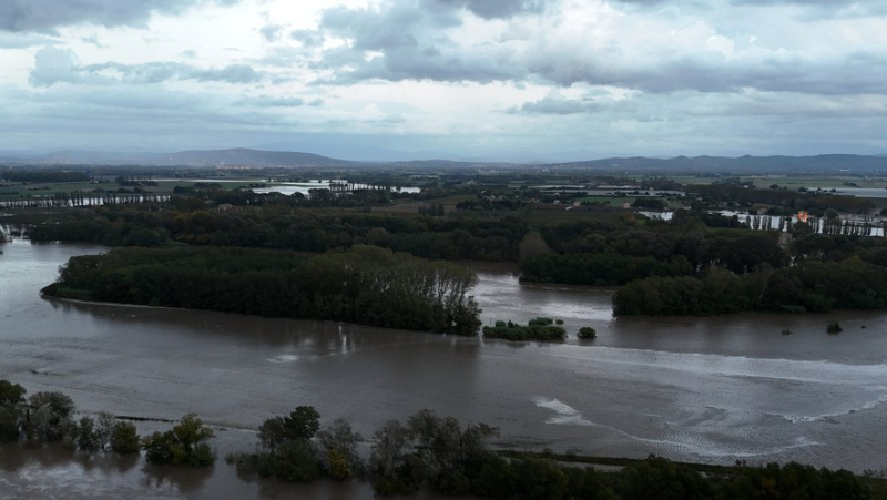 Découvrez les images aériennes de la crue du Rhône et de l'Ardèche à Pont-Saint-Esprit