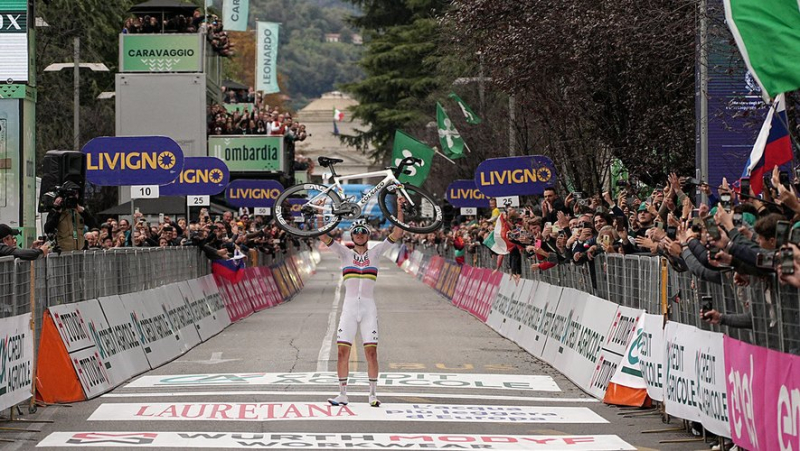 Cycling: Tadej Pogacar wins his fourth Tour of Lombardy in a row and makes history a little more