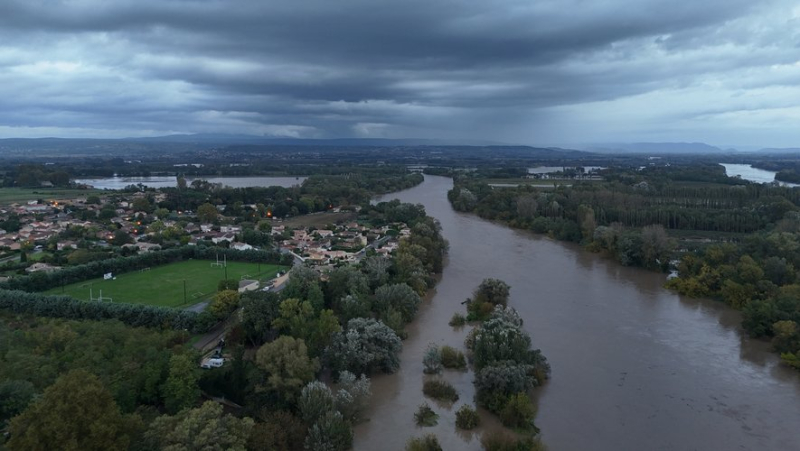 Découvrez les images aériennes de la crue du Rhône et de l'Ardèche à Pont-Saint-Esprit