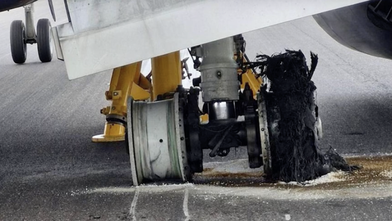 Pilots heard noises from behind: Boeing 737 has all four tires burst while landing at airport