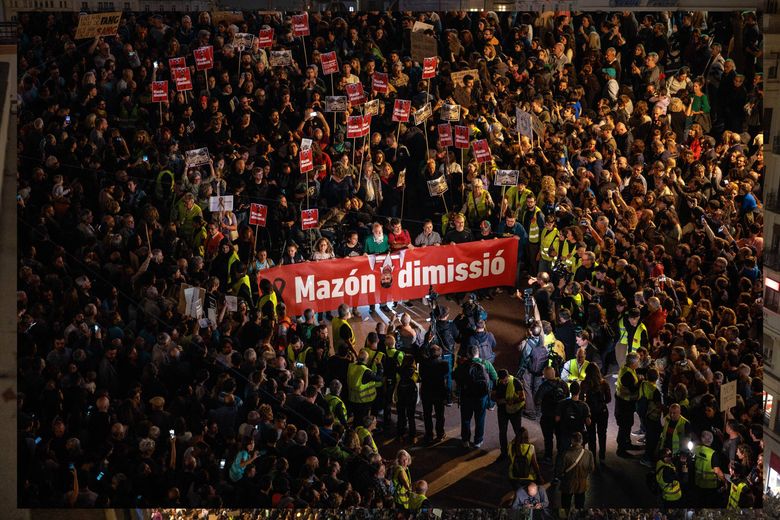 VIDEOS. Floods in Spain: 130,000 people in the streets, tensions… images of the monster demonstration in Valencia