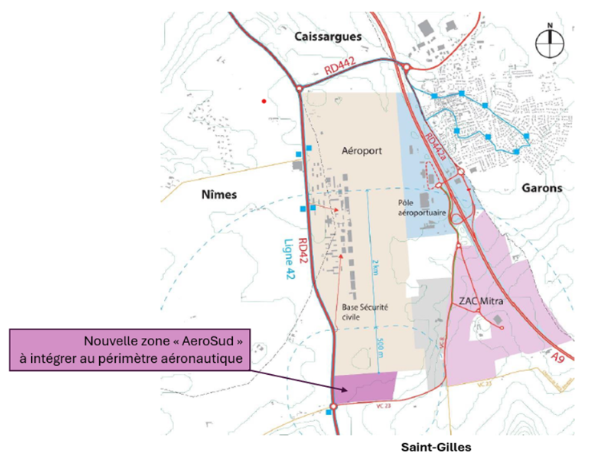 20 hectares acquired by Nîmes Métropole to develop activity in the airport area